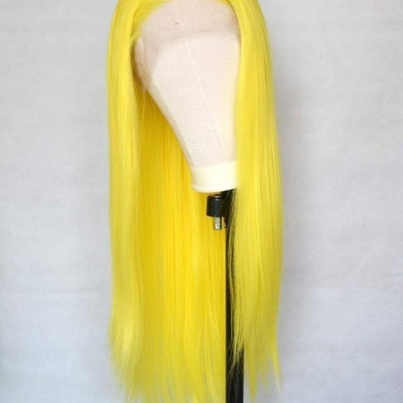 Yellow Straight Lace Wigs - Picture 4 of 6